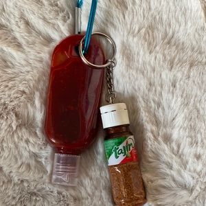 Tajin and chamoy keychain